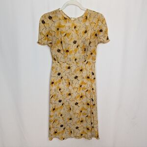 Hugo Buscati Silk Floral Short-Sleeve Dress